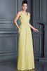 Robe demoiselle d'honneur longue de princesse en chiffon fermeutre eclair a-ligne - 7