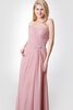 Moderno Vestido de Dama de Honor en Gasa de Abalorio de Hasta el suelo de Largo - 4