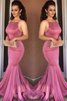 Robe de bal de sirène de traîne courte grandes bretelles à la mode naturel - 1