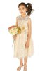 Abito da Cerimonia Bambini con Fiore Senza Maniche con Fusciacca in pizzo A-Line - 2