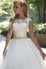 Robe de mariée distinguee intemporel avec lacets manche nulle textile en tulle - 3