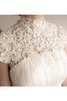 Robe de mariée distinguee modeste avec décoration dentelle appliques noeud - 4