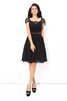 A-Linie Prinzessin Formelles Mini Cocktailkleid mit Reißverschluss - 3
