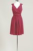 Vestido de Dama de Honor de Corte-A de Corto de Sin mangas de Escote en V - 5