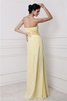 Chiffon Ärmelloses Anständiges Brautjungfernkleid mit Blume mit Plissierungen - 2
