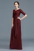 Abito mamma Sposa A-Line Principessa con Mezze Maniche A Terra in Chiffon - 6
