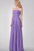 Robe demoiselle d'honneur plissé distinguee romantique a-ligne avec chiffon - 2