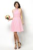 Robe demoiselle d'honneur naturel bref de col haut ligne a de princesse - 22