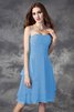 Robe demoiselle d'honneur bref de lotus avec zip a-ligne avec sans manches - 3