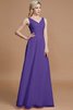 Robe demoiselle d'honneur naturel ligne a de col en v de princesse en chiffon - 29
