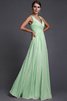 Normale Taille A Linie V-Ausschnitt Prinzessin Bodenlanges Brautjungfernkleid - 26