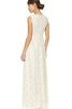 Robe de mariée informel simple avec zip manche nulle de col en v - 2