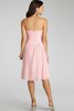 Robe demoiselle d'honneur courte ruché croisade de bustier en chiffon - 34