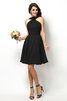 Robe demoiselle d'honneur naturel bref de col haut ligne a de princesse - 2