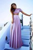 A Linie Satin Prinzessin Abendkleid mit Bordüre mit Applikation - 1