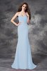 Robe demoiselle d'honneur longue naturel de sirène avec chiffon ruché - 17