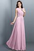 Prinzessin A Linie Plissiertes Normale Taille Brautjungfernkleid mit Drapierung - 22
