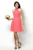 Robe demoiselle d'honneur naturel bref de col haut ligne a de princesse - 28