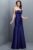 Robe demoiselle d'honneur longue ruché de princesse ligne a en satin - 24