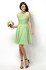 Robe demoiselle d'honneur naturel bref de col haut ligne a de princesse - 26