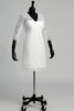 Abito da Sposa V-Scollo in pizzo con Increspato A-Line Semplice Shiena Sheer - 7