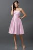 Robe demoiselle d'honneur courte naturel manche nulle a-ligne au niveau de genou - 22