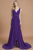 Normale Taille Sweep train Chiffon Prinzessin Brautjungfernkleid mit V-Ausschnitt - 29