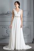 Prinzessin Ärmelloses Normale Taille V-Ausschnitt Einfaches Brautkleid - 1