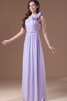 Abito da Damigella Conotta Moderno con Nastro con Increspato A-Line in Chiffon - 3
