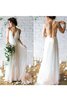 Glamouroso&Dramatico Vestido de Novia de Corte-A de Fajas con Cintas - 1