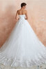 Robe de mariée manche nulle avec décoration dentelle fermeutre eclair en tulle fabuleux - 4