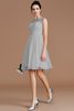 Chiffon A Linie Normale Taille Herz-Ausschnitt Mini Brautjungfernkleid - 32