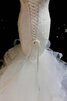 Robe de mariée romantique luxueux de col en cœur avec perle de traîne courte - 3