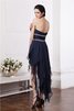 Robe de cocktail naturel manche nulle haut bas en forme asymétrique - 2