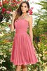 Prinzessin Empire Taille Chiffon Plissiertes Brautjungfernkleid ohne Ärmeln - 28