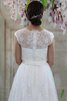 Robe de mariée plissé distinguee elevé avec nœud avec ruban - 5