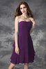 Robe demoiselle d'honneur bref de lotus avec zip a-ligne avec sans manches - 5