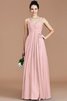 Robe demoiselle d'honneur naturel en chiffon de col en cœur jusqu'au sol d'empire - 27