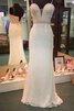Vestido de Novia de Sin mangas de Abalorio de Encaje Adorno de Largo - 2