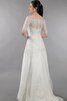 A-Line Sweep Zug rückenfreies luxus Brautkleid mit Applike mit Knöpfen - 2