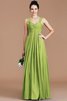 Robe demoiselle d'honneur naturel en chiffon de col en cœur jusqu'au sol d'empire - 20