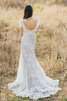 Robe de mariée longueru au niveau de sol de traîne courte noble balancement naturel - 3