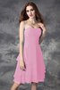 Robe demoiselle d'honneur bref de lotus avec zip a-ligne avec sans manches - 22