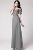 Ärmelloses Normale Taille Chiffon Bodenlanges Anständiges Brautjungfernkleid - 27