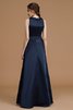 Reißverschluss Prinzessin Funkelnd A-Line Brautjungfernkleid mit Blume - 2