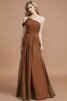 Robe demoiselle d'honneur naturel de princesse en chiffon jusqu'au sol a-ligne - 20