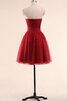 Vestido de Dama de Honor de Corte-A en Gasa de Corto de Escote Corazón de Sin mangas - 2