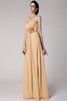 Robe demoiselle d'honneur longue plissage avec fleurs col en forme de cœur gaine - 12