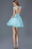 Abito Laurea Tondo moda Cerniera in Paillette A-Line sensuale - 2
