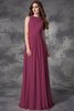 Chiffon A Linie Prinzessin Bodenlanges Brautjungfernkleid mit Rüschen - 4